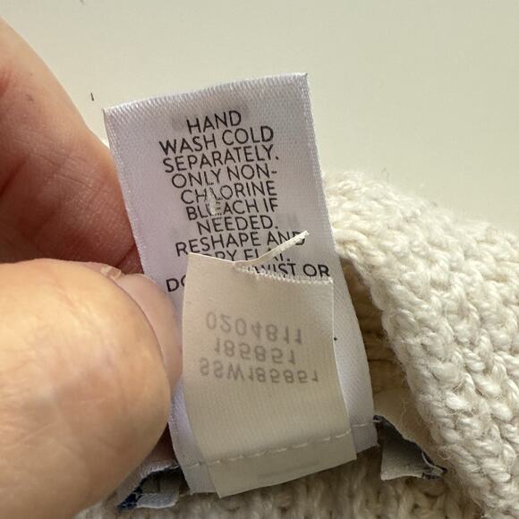 J. Jill Cardigan Sweater Small Cream Cable Knit Long Open Lagenlook Teacher - Picture 6 of 6